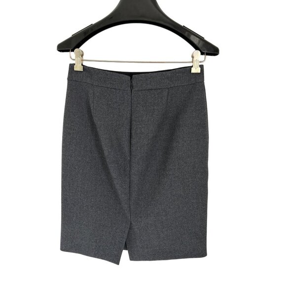 J. Crew Gray No. 2 Pencil Skirt 100% Wool Lined Straight Career Size 0 - Picture 4 of 8